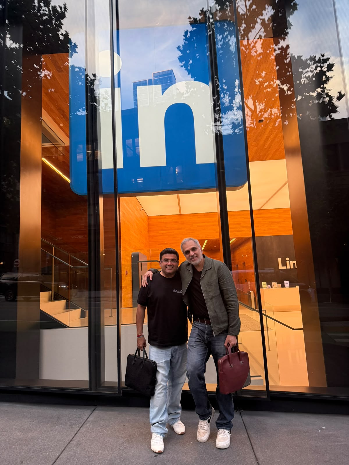 Outside the LinkedIn building, downtown SF